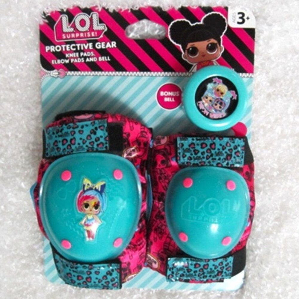 LOL Surprise Protective Gear Knee & Elbow Pads with Bell NEW